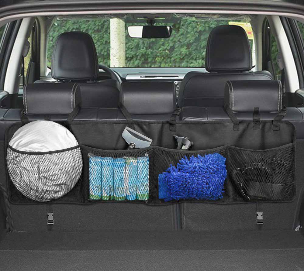 Organisateur De Poche Latérale Voiture - Rangement Adhésif Pour Lunettes, Téléphone, Cartes - En Cuir PU, Universel Pour SUV, Berline